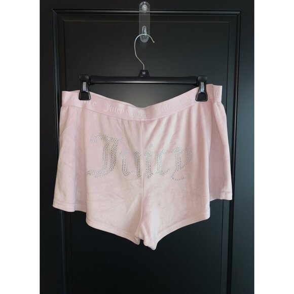 Juicy Couture Velour Sleep Shorts Light Pink - Picture 2 of 3